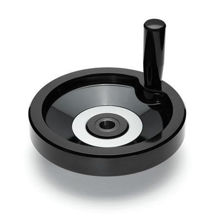 Otto Ganter Disc Handwheel Plastic Bushing Stainless Steel, GN 520.2